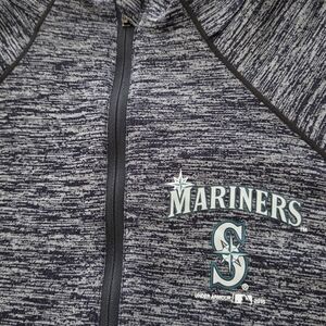 Seattle Mariners Manjestic 1/4 Zipper  Hoodie Sz LG